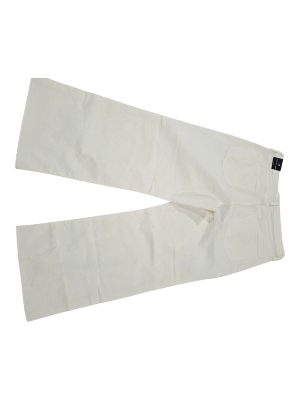 NWT J Crew Wide Leg Cropped 32 Womens Jean All Day Stretch White Raw Hem Coastal - Picture 4 of 9